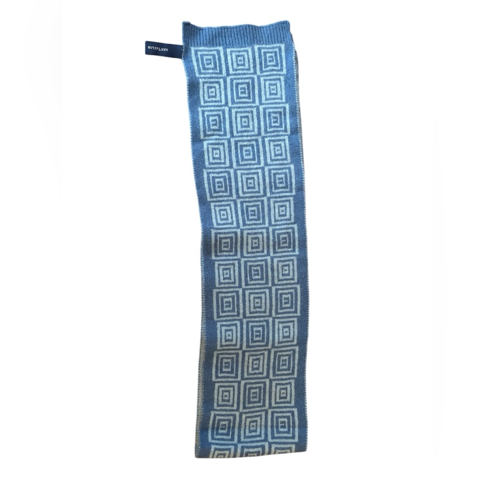 Ann Taylor Soft winter angora wool scarf blue